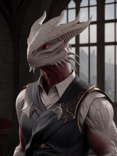 38372-1966753206-thedarkurge, dragonborn _(dnd_), white body, red eyes, male, (clothing), mage, vest, dnd, medieval, (tarvern), front view, indoo.png
